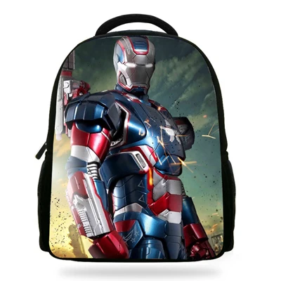 14 дюймов Mochila IronMan сумка школьный детский рюкзак для мальчиков мультяшный принт Железный человек рюкзак Детская школьная сумка