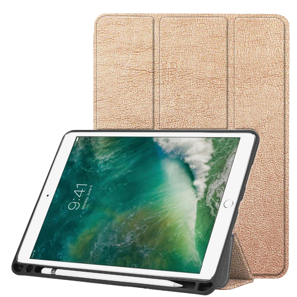 Чехол для iPad Air 3 10,5 /Pro 10,5 Smart Wake Sleep Cover для iPad Pro 10. 5 держатель ручки Флип кожаный чехол Fundas+ стилус