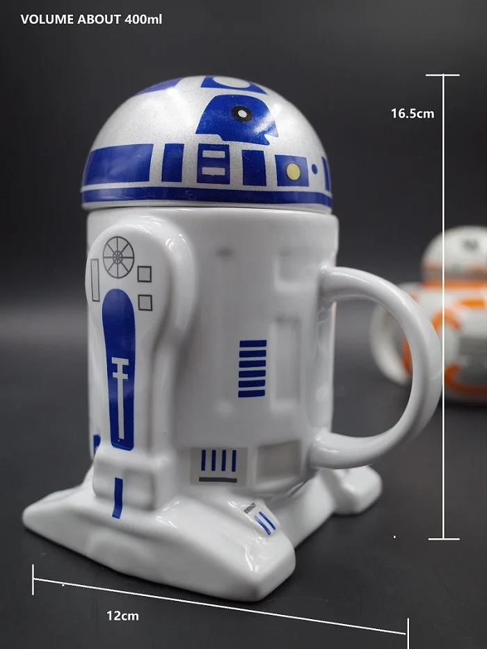 OUSSIRRRO Star Wars керамическая кружка R2D2 BB Дарт Вейдер 3D чашка для кофе и напитков высокотемпературное производство фарфора - Цвет: 2