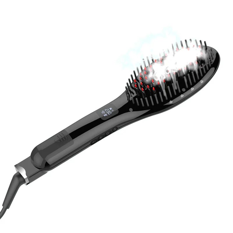 Новинка года Professional паровой выпрямитель для волос кисточки Электрический горячей ионной выпрямитель для волос с расчёской керамика нагрева 2 года гарантии