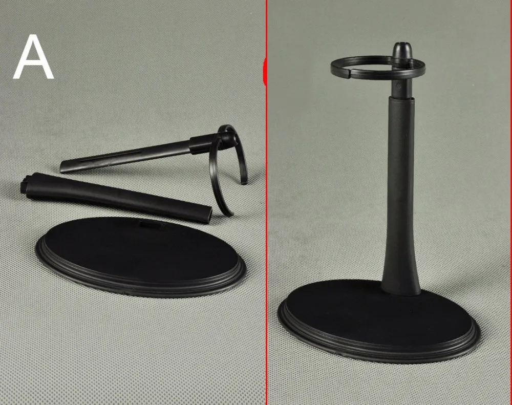 1//6 Scale C-Type Display Stand Doll Holder fit 12/" Action Figures Black