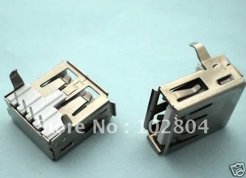 

USB 4 Pin 90 Degree Jack Female Connector, for PC Use 50 Pcs Per Lot