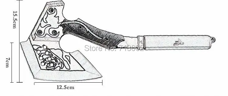 Тактический инструмент для выживания в кемпинге третьего поколения Томагавк CF Золотая Роза топор настоящий топор