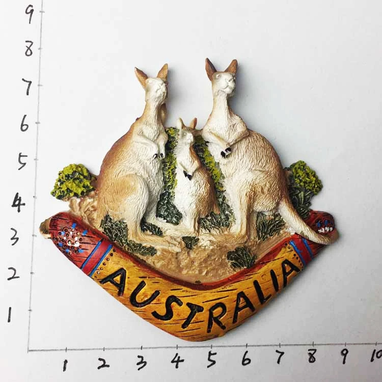 Ручная роспись Сидни карта, Австралийский кенгуру Коала 3D магниты на холодильник сувениры для туристов холодильник магнитные наклейки подарок