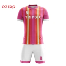 Пользовательские положить ваше имя Розовый Цвет Футбол Трикотажные изделия для футбола рубашка производитель футбол