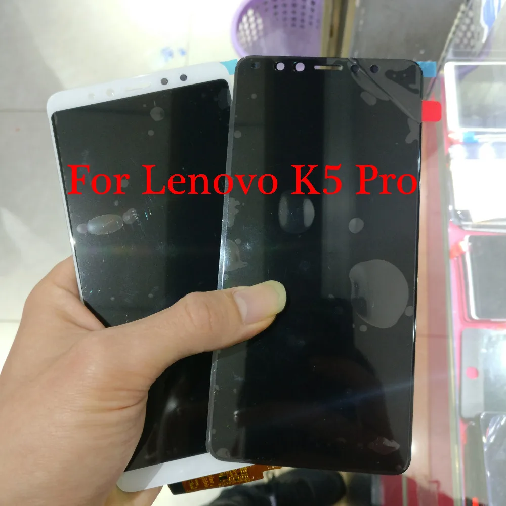 Протестированный черный/белый 6,0 дюймов для lenovo K5 Pro L38041 ЖК-дисплей+ кодирующий преобразователь сенсорного экрана в сборе Замена