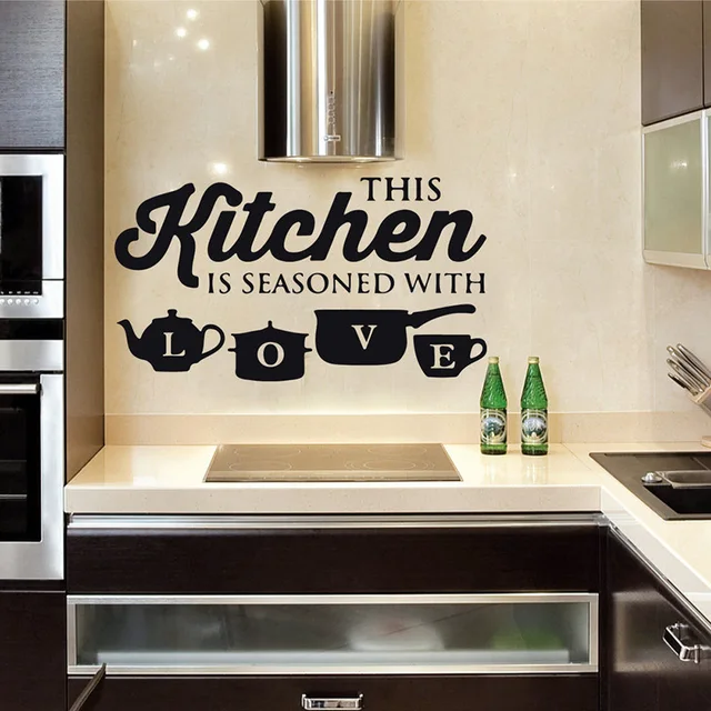 Best Price Kitchen Pot Cup Love Wall Stickers Art Dining Room Removable Decals Home Decoration Vinyl Poster ZX550 Best Price Kitchen Pot Cup Love Wall Stickers Art Dining Room Removable Decals Home Decoration Vinyl Poster ZX550