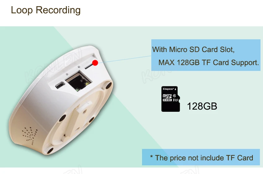 1080P 3MP 360 IP camera video recording 6
