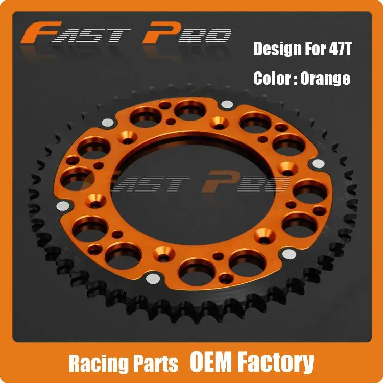 

47T CNC Rear Chain Sprocket For KTM EXC SX MXC XC XCW EGS SXF XCF XCWF MX 125 200 300 400 450 520 525 Enduro Motocross Racing