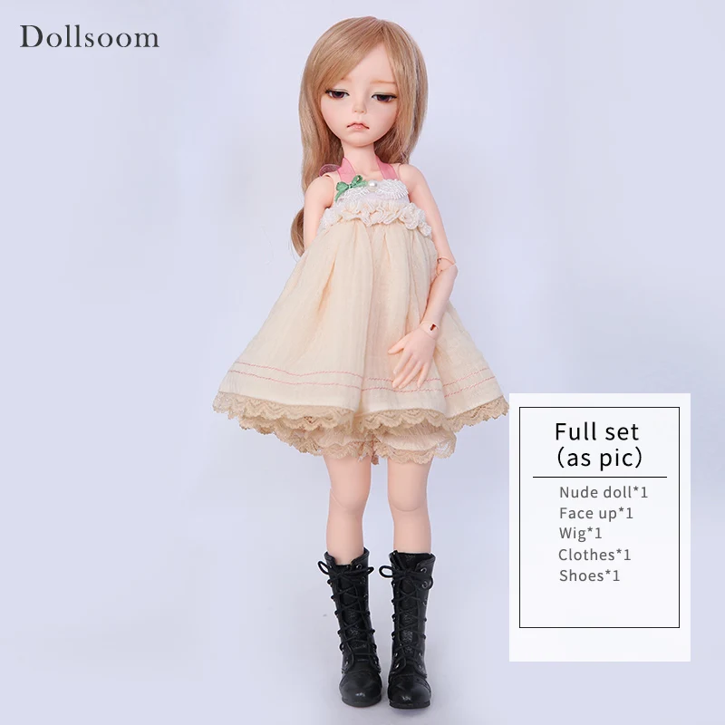 Manon imda 4,3 Спящая или открытая голова BJD SD куклы 1/4 Смола модель тела Девушки Мальчики глаза высокое качество игрушки - Цвет: Fullset as pic