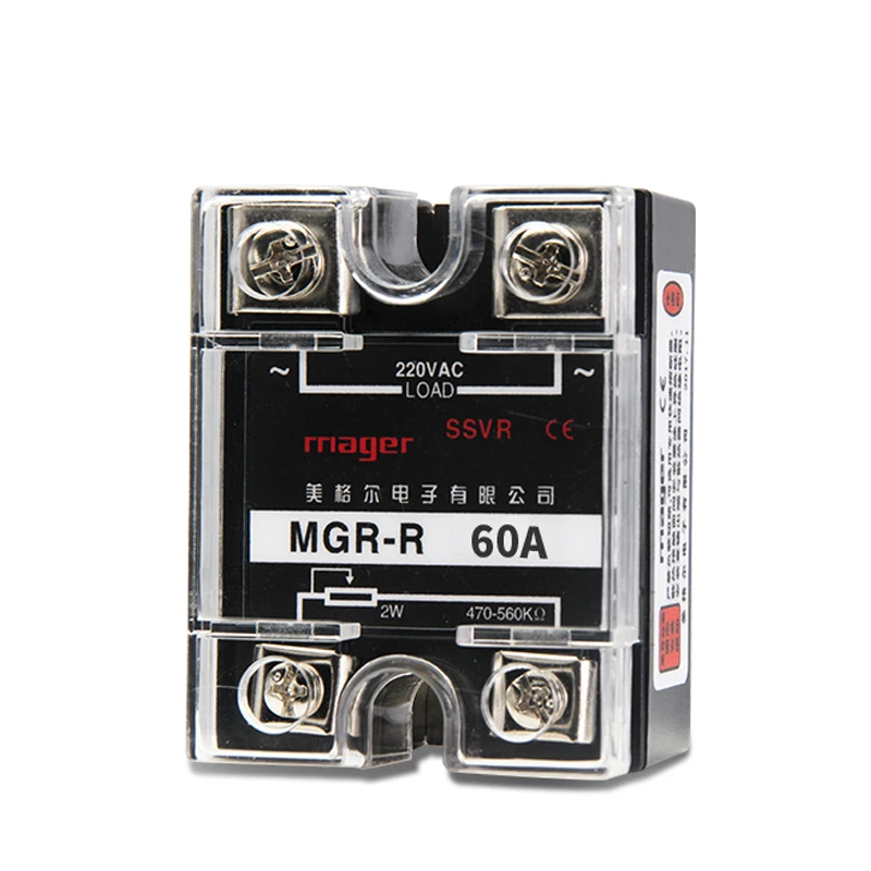 

60A SSVR-60A VR AC Single Phase Solid State Relays Regulator Voltage Module 220/380VAC Resistance Voltage Regulator SSR-60VA