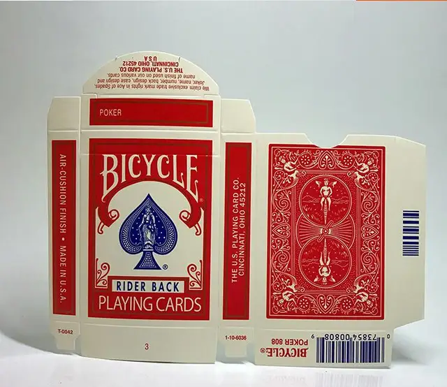 1 piece original empty bicycle playing card box old rider 808 red or playing card box