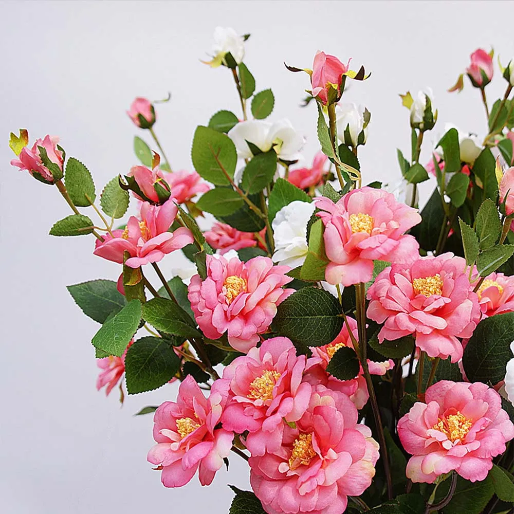 

1 bundle autumn decoration silk peony Stamens new Year christmas home vases wedding decoration diy scrapbook artificial flowers