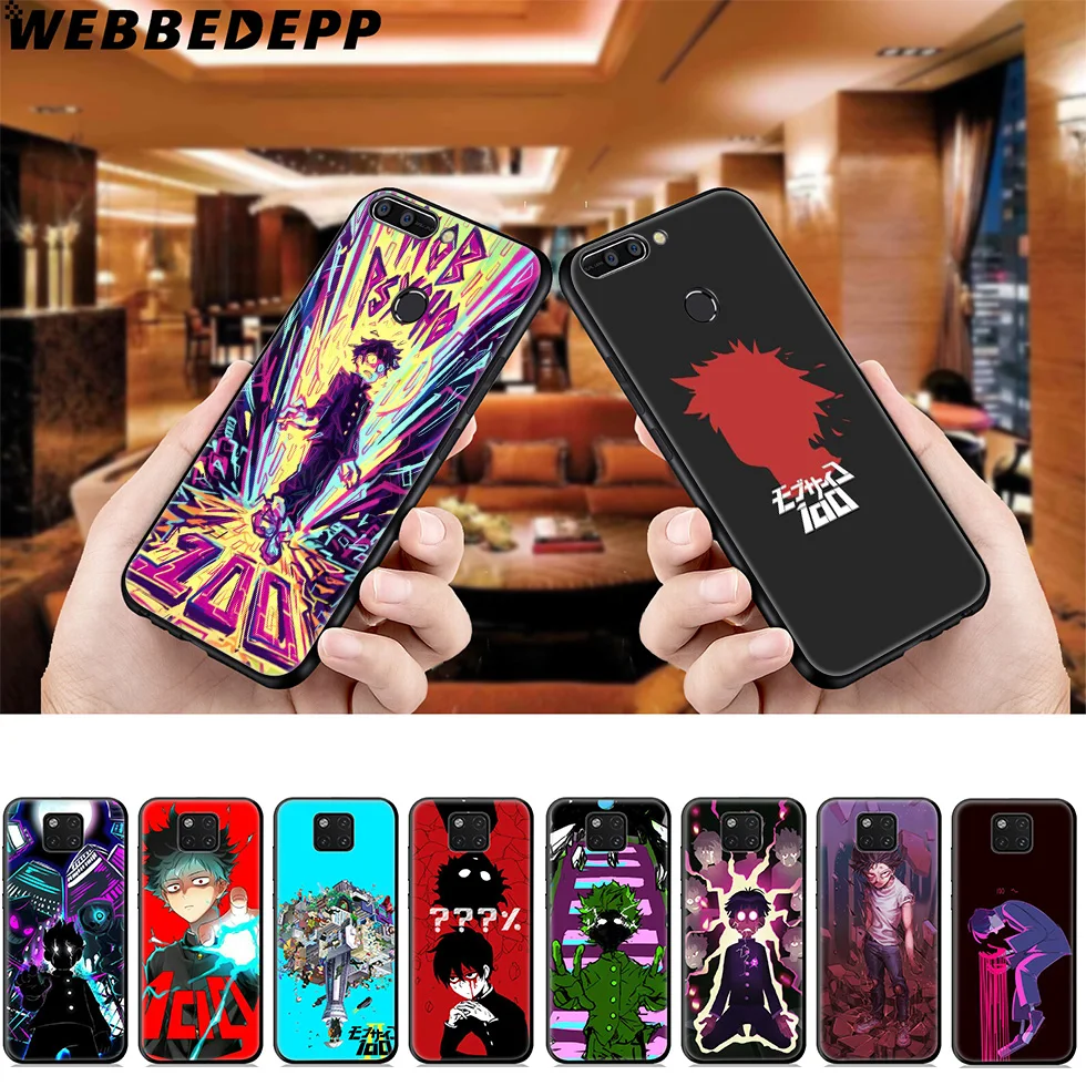 WEBBEDEPP Mob Psycho 100 Soft Case for Huawei Mate Honor 20 6A 7A 7C 7X 8 9 9X 10 View Lite Pro 30 |