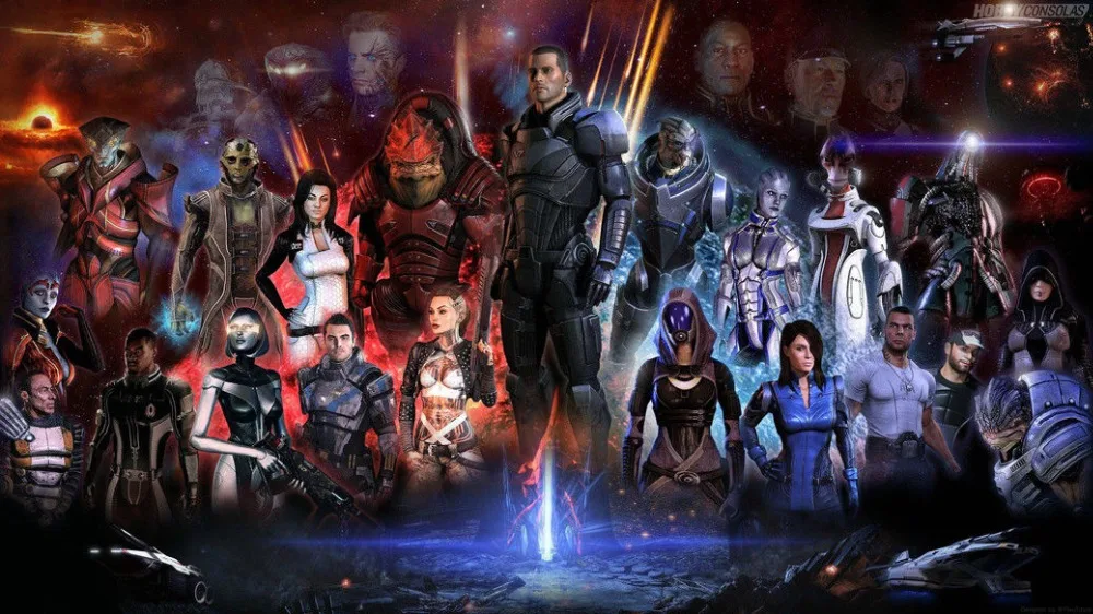 Home Decor Mass Effect 3 4 Game Space War-Silk Art Poster Wall Sticker Decoration Gift | Дом и сад