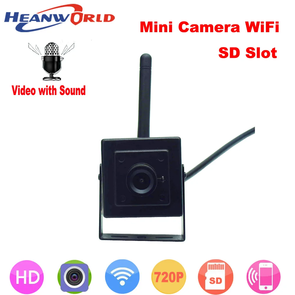 Mini wireless IP camera micro SD TF card slot network wifi IP cam webcam with audio support