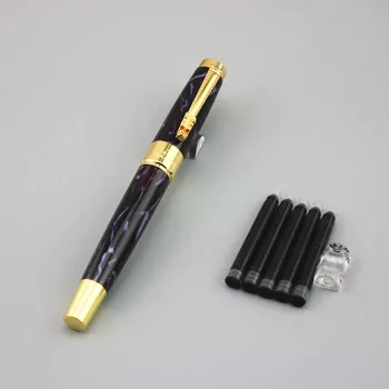 

male female DKW black fountain pen High quality metal pens business gift father gift luxury with 5pcs ink sac 033