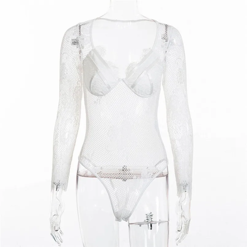 New Women Fashion Seamless Sexy One-piece Sexy Teddy Baby-doll Lace Lingerie Bodysuit Jumpsuits Lace Sleepwear Nightwear #4R14 (8)