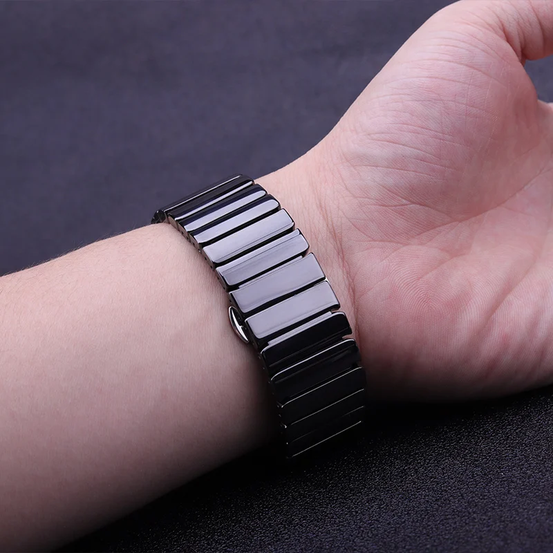 22 мм керамический ремешок для HONOR Magic Watch 2 сменный ремешок гладкая поверхность керамический браслет совместимый ремешок ширина 22 мм часы