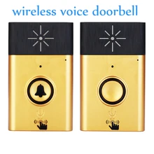 1 комплект) золото Цвет h6 Беспроводной домофон Дверные Звонки 1 к 1 Посетитель вызова системы для дома аудио-телефон двери в дверь колокол