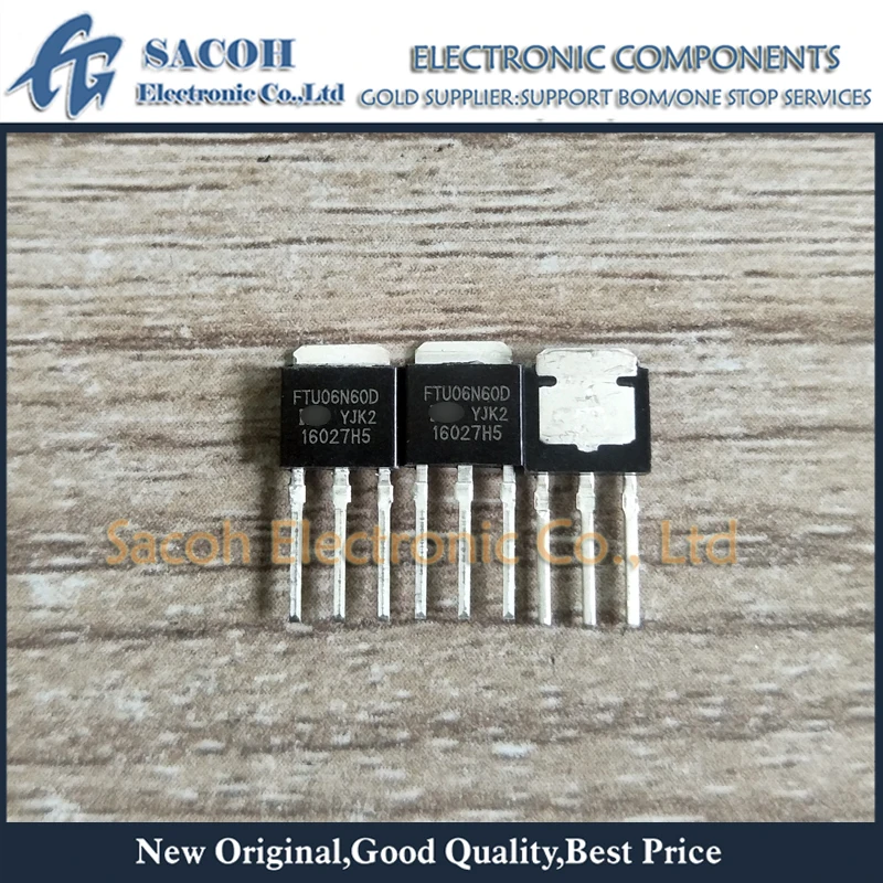 

New Original 10Pcs FTU06N60D TU06N60D 06N60 TO-251 6A 600V Power MOSFET Transistor