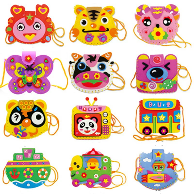 1 компл.. многоцветный паззлы из ЭВА прекрасный животные Дети ручной работы сумки DIY ремесла для детей Интерактивные развивающие игрушки