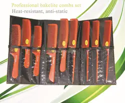 Профессиональный антистатические гребни, высокая Температура бакелитовая набор парикмахерская расческа продать с набор Бесплатная