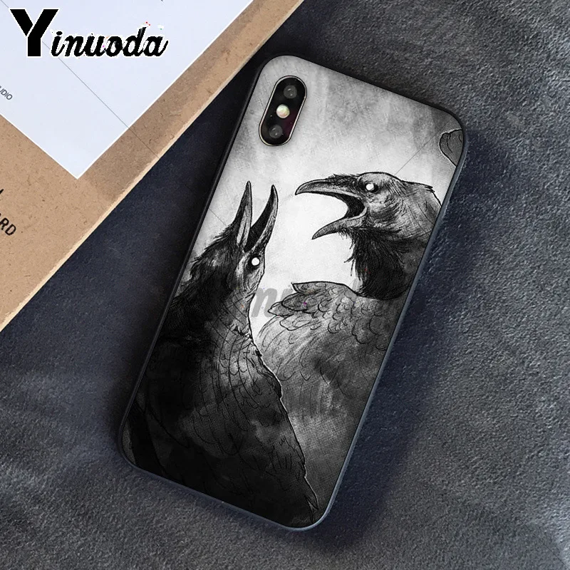 Viking odin norse Huginn and Muninn bird