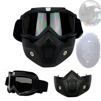

2020 motocross double layer black antifog goggles with Removable mask motorcycle gafas off road helmet oculos for women and men