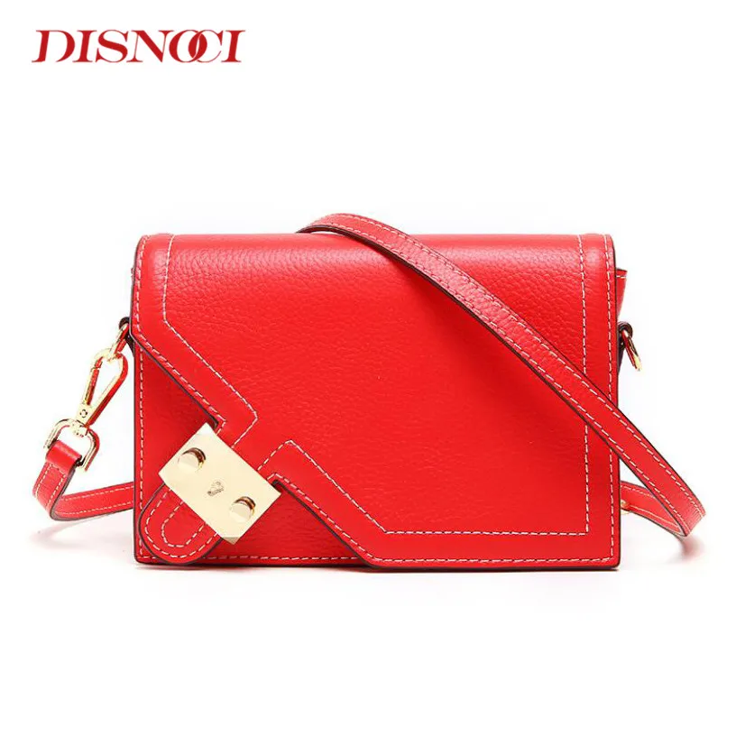 

Vintage Genuine Leather Women Shoulder Bag Special Design Buckle Messenger Crossbody Bags Ladies Candy Color Mini Shopping Bags