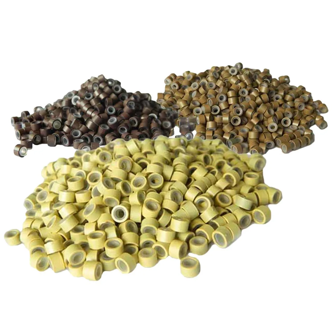 Microbead hair extension aluminum hole lined microbead hair tube silicone 4x3mm ring beads 3 color micro ring micro pressure Microbead hair extension aluminum hole lined microbead hair tube silicone 4x3mm ring beads 3 color micro ring micro pressure