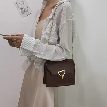 

Women Ladies Fashion Simple Elegant Heart Metal Shoulder Tote Handbag Crossbody Bags Bolsa Feminina 2019 Moda Saco 50