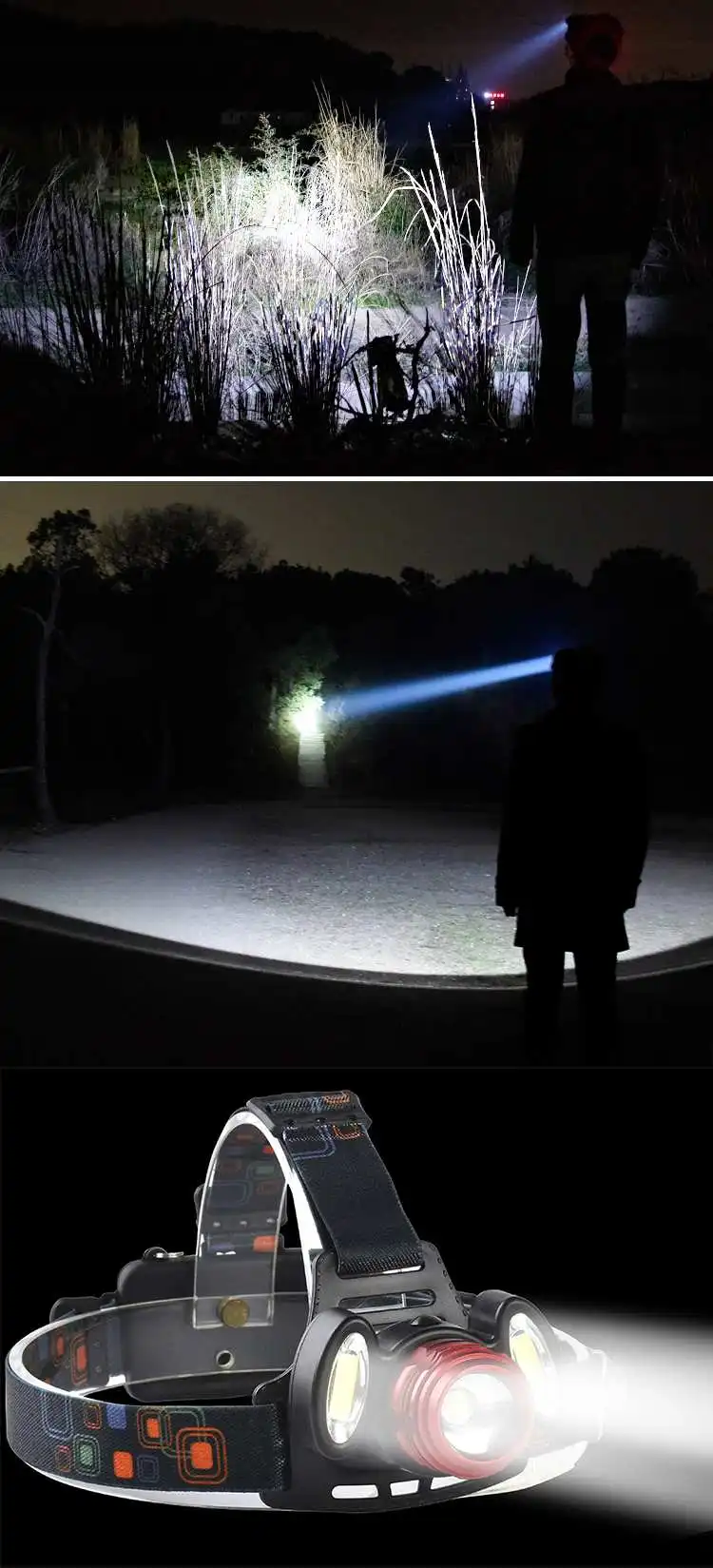 XANES 2305 светодиодный налобный фонарь 1200 люмен фар T6 удара велосипедов налобный фонарь механический зум светодиодный голову регулируемый Lighing лампы