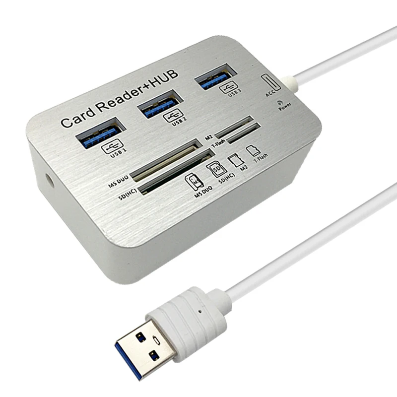 USB кардридер комбо Мульти USB 3,0 подставка для концентратора sd/tf/m2/MS Duo usb 3 usb-хаб адаптер для ноутбука компьютерный хаб usb