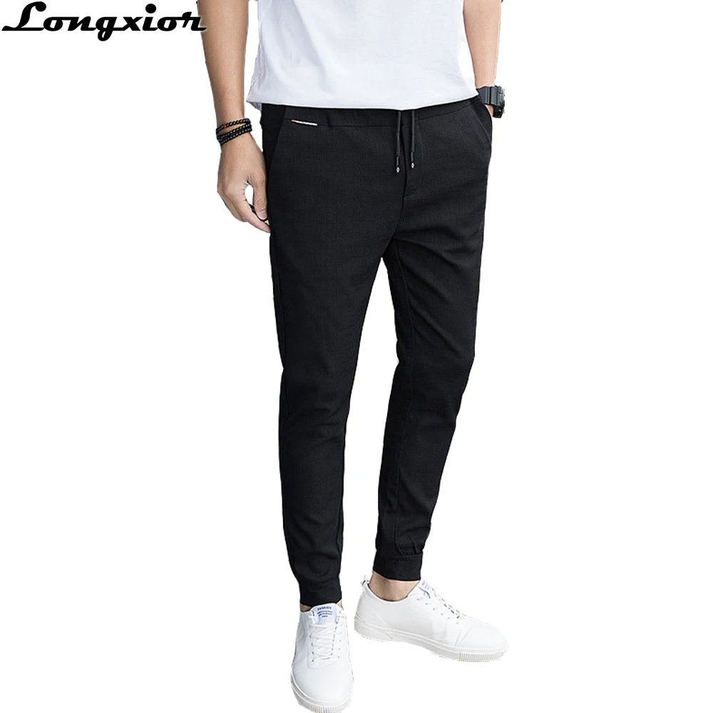 2017 New Casual Pants Men Brand Clothing High Quality Pencil Pants Full