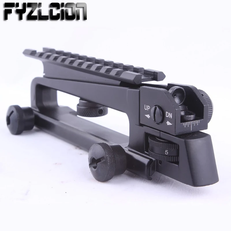 

High Quality Detachable Carry Handle W/ Dual Aperture A2 Rear Sight See Through Picatinny Rail Mount Combo M4 M16 AR15