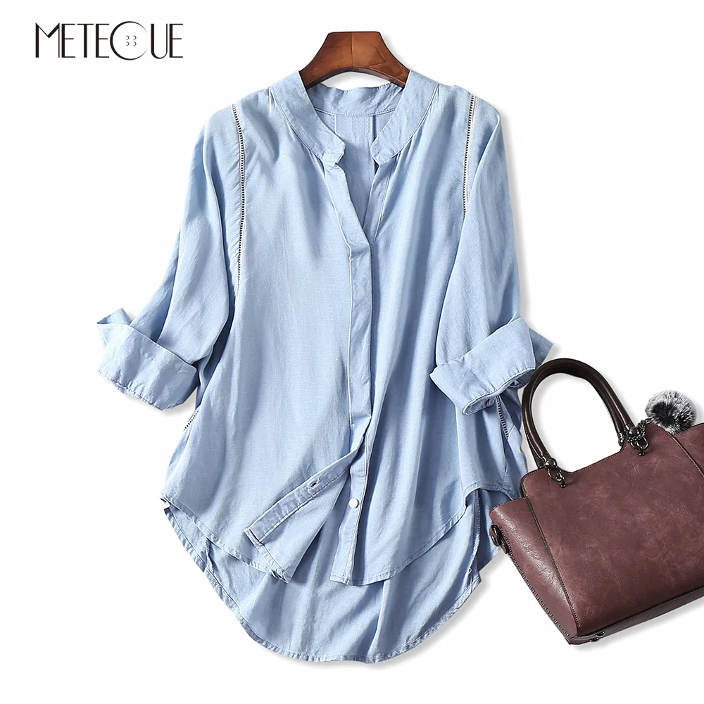 

Casual Loose Linear Hollow Out Women Blouse V Neck Top Batwing Sleeve Shirt Cotton Linen Blends Womens Shirts Spring Summer 2018