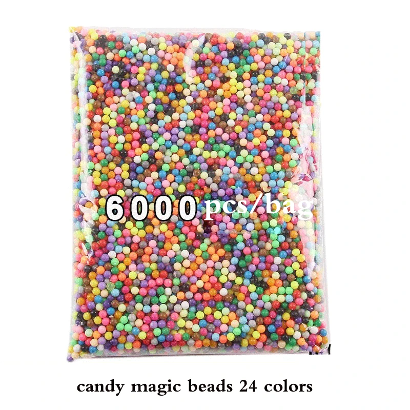 Mix Colors 6000pcs 5mm Aqua Molds Perlen Magic Water Spray Beads Children 3D Aqua Toys Set Educational Kids Toys Arts Craft
