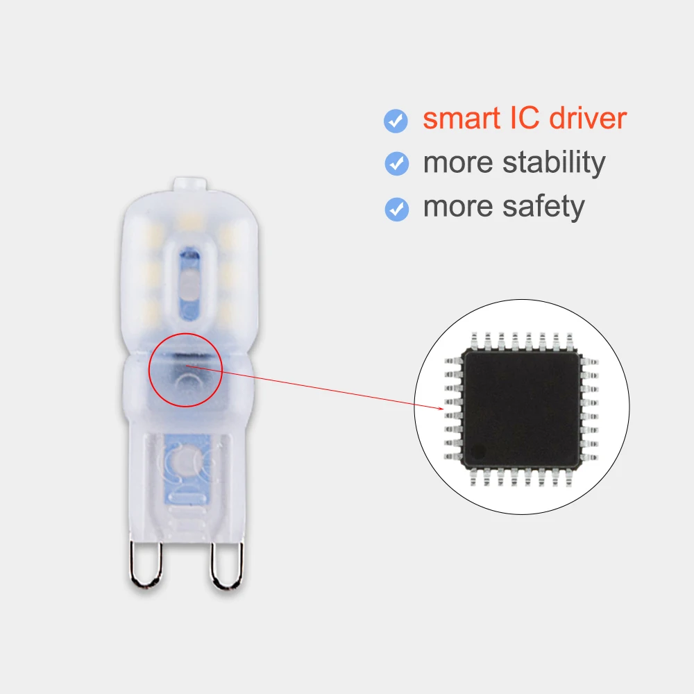 Светодиодная лампа G9 SMD2835 для люстры 5 Вт 7 9 220 В переменного тока 110 В|Светодиодные
