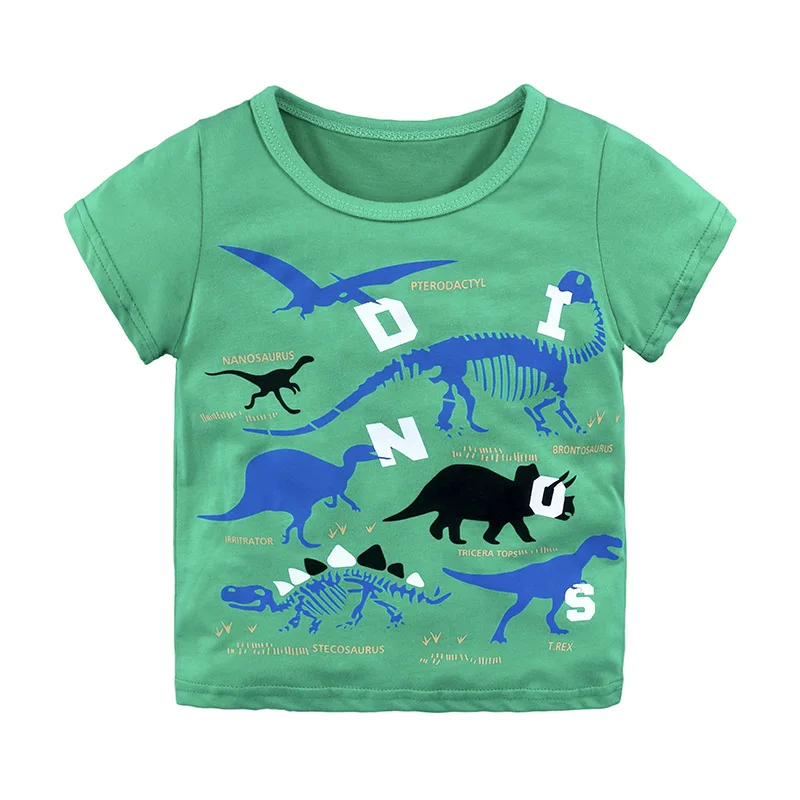 Футболки для мальчиков детская футболка с длинными рукавами для маленьких мальчиков, Повседневная брендовая модная футболка с динозавром из мультфильма для мальчиков Топы И Футболки для мальчиков - Цвет: 7802