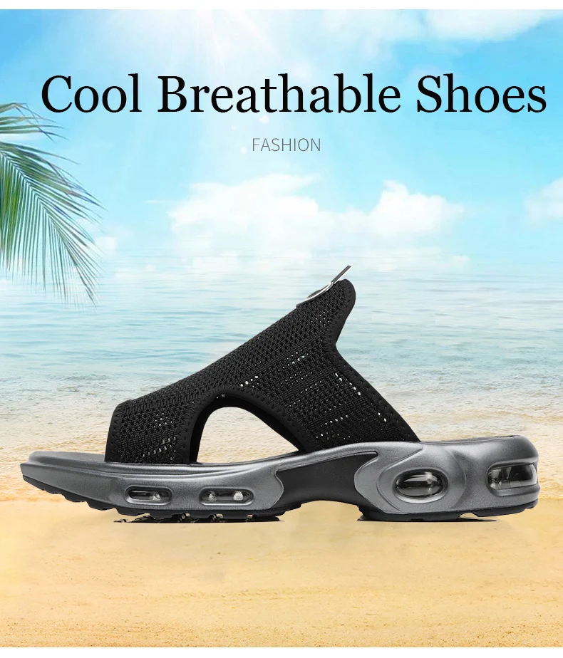 Мужские Пляжные шлепанцы с воздушной амортизацией; сандалии для мужчин; спортивные туристические сандалии для путешествий
