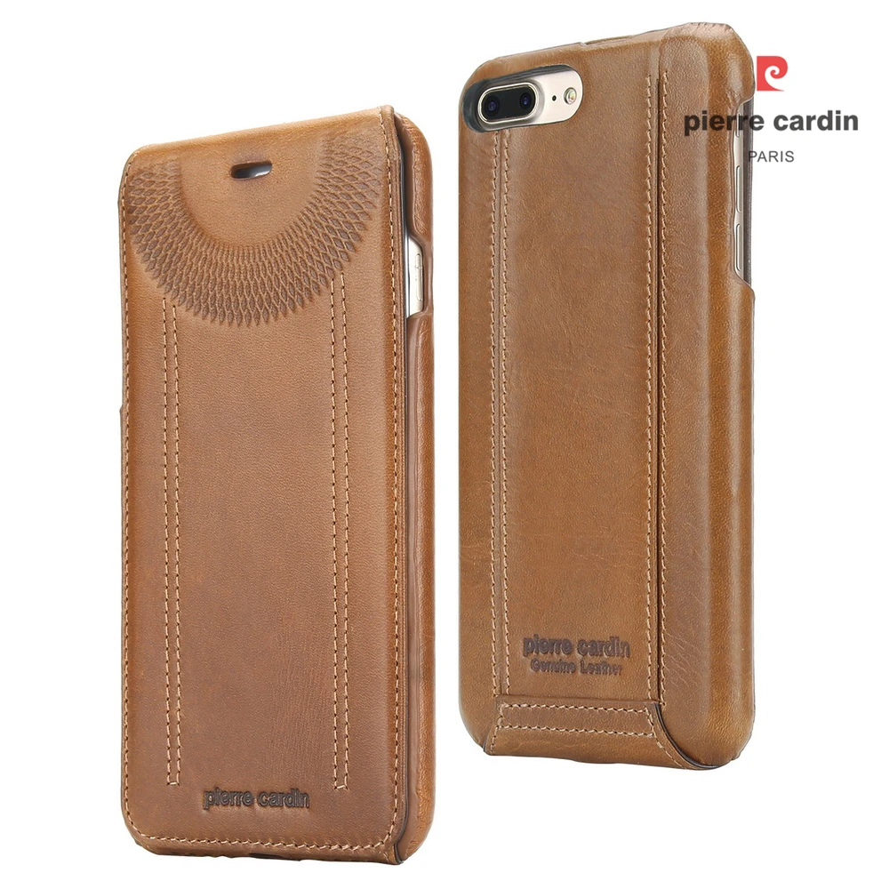 Оригинальные чехлы для телефонов Pierre Cardin сумки iPhone 7 8/ 8 Plus Вертикальный флип