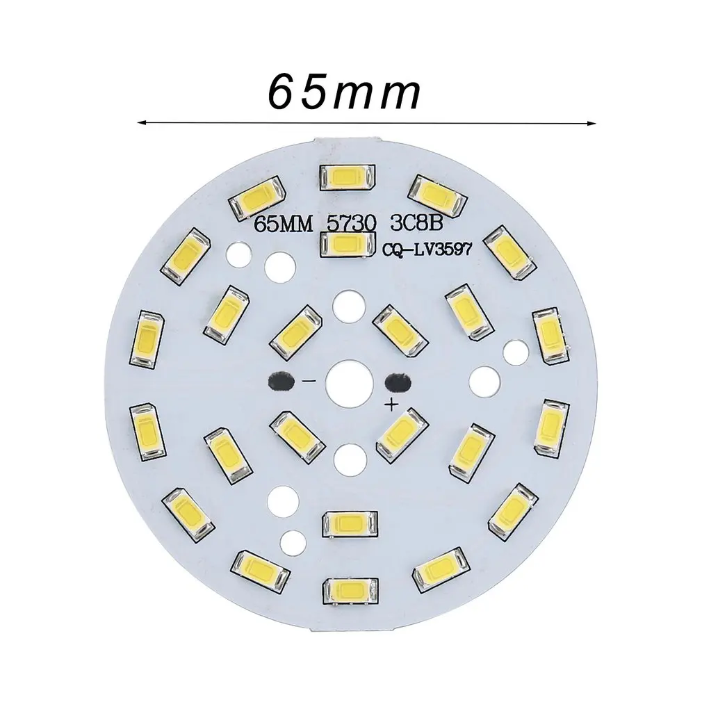 220V 3W LED SMD Round Chip Bulb Light Aluminum Plate Board Module Lamp