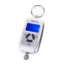 Цифровой ручные весы масштаб нагрузка 45 кг 10 г ЖК-дисплей миниатюрный крючок для рыбалки карман взвешивания Кантер(рыбацкие весы) Электронные Промышленные Весы рыбы