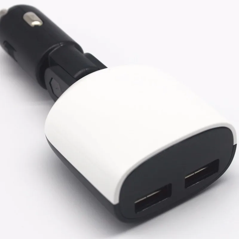 Автомобильный Зарядное устройство с двумя портами USB 5В адаптер 2.4A+ 1A СВЕТОДИОДНЫЙ монитор Дисплей планшет автомобильный-Зарядное устройство для gps навигации