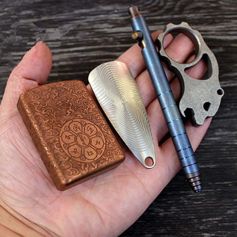 Отпечатки пальцев изгибающаяся полоса Стиль Титан кошелек EDC брелок для ключей на ремень брелок автомобильный ключ подарок мульти инструменты