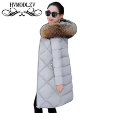 Winter Women Hooded Long Down cotton Jacket Coat 2017 Plus size Feather cotton Female parkas Collar coat Casaco Feminino ls318