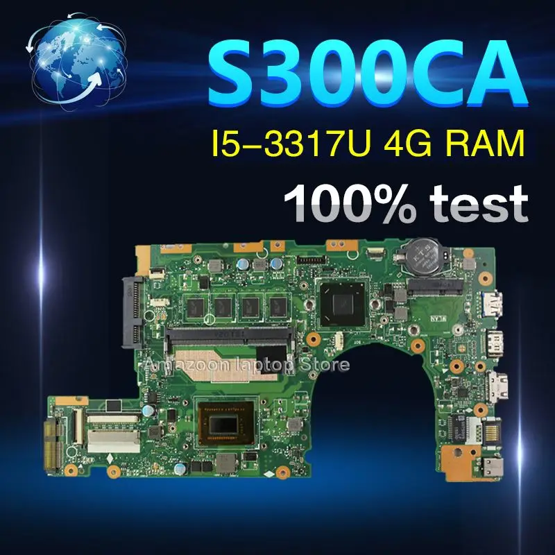 Amazoon For ASUS S300CA VivoBook S300CA Laptop motherboard S300CA mainboard I5-3317U REV2.1 4G RAM new motherboard Amazoon For ASUS S300CA VivoBook S300CA Laptop motherboard S300CA mainboard I5-3317U REV2.1 4G RAM new motherboard