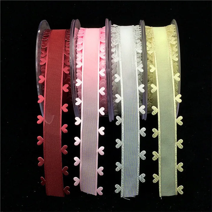 1 2.5cm Lace Love Ribbon For Wedding Decoration Birthday Party Supplie Gift Wrap Heart Snow Ribbon English Letter Satin Ribbon
