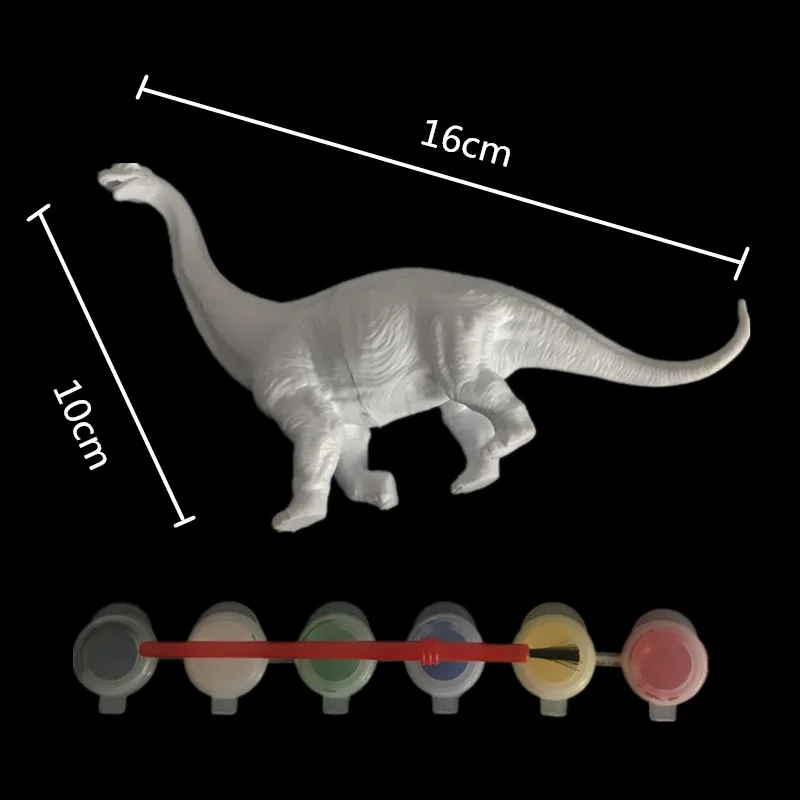 DIY раскраска животных Динозавр Брахиозавр Стегозавр тираннозавр рекс Модель Рисунок граффити Дети Детские игрушки